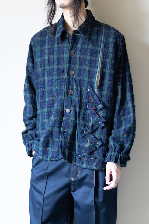 【YUTA MATSUOKA】"Fork Needle Punch Coach Jacket"
